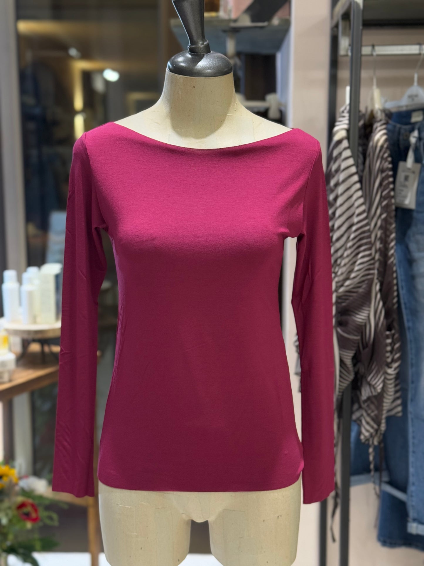 T-shirt slim manica lunga