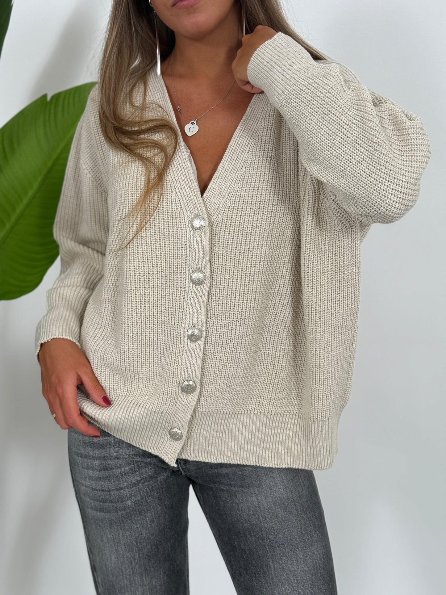 Cardigan in maglia lavorata