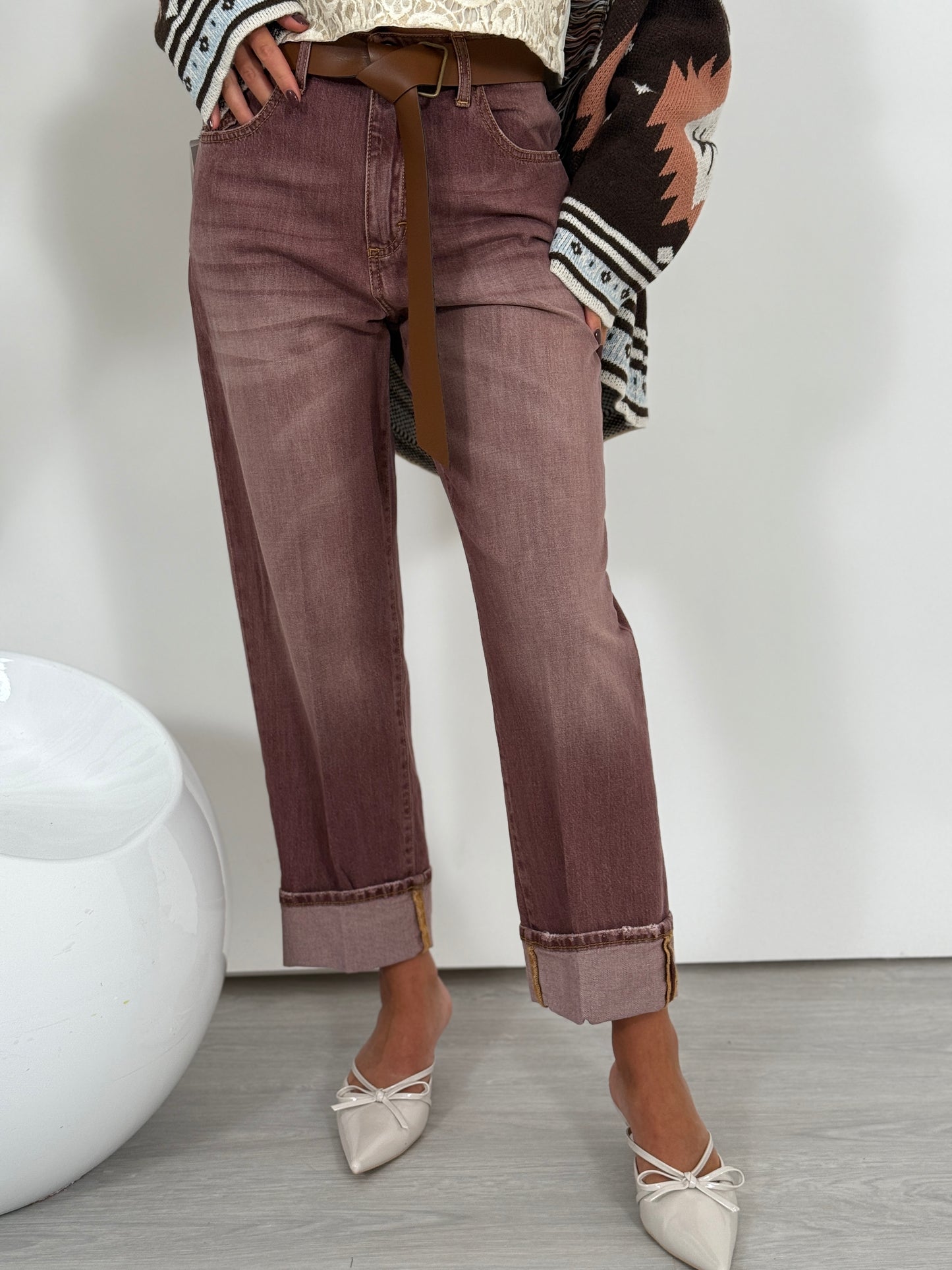 jeans mandy bordeaux