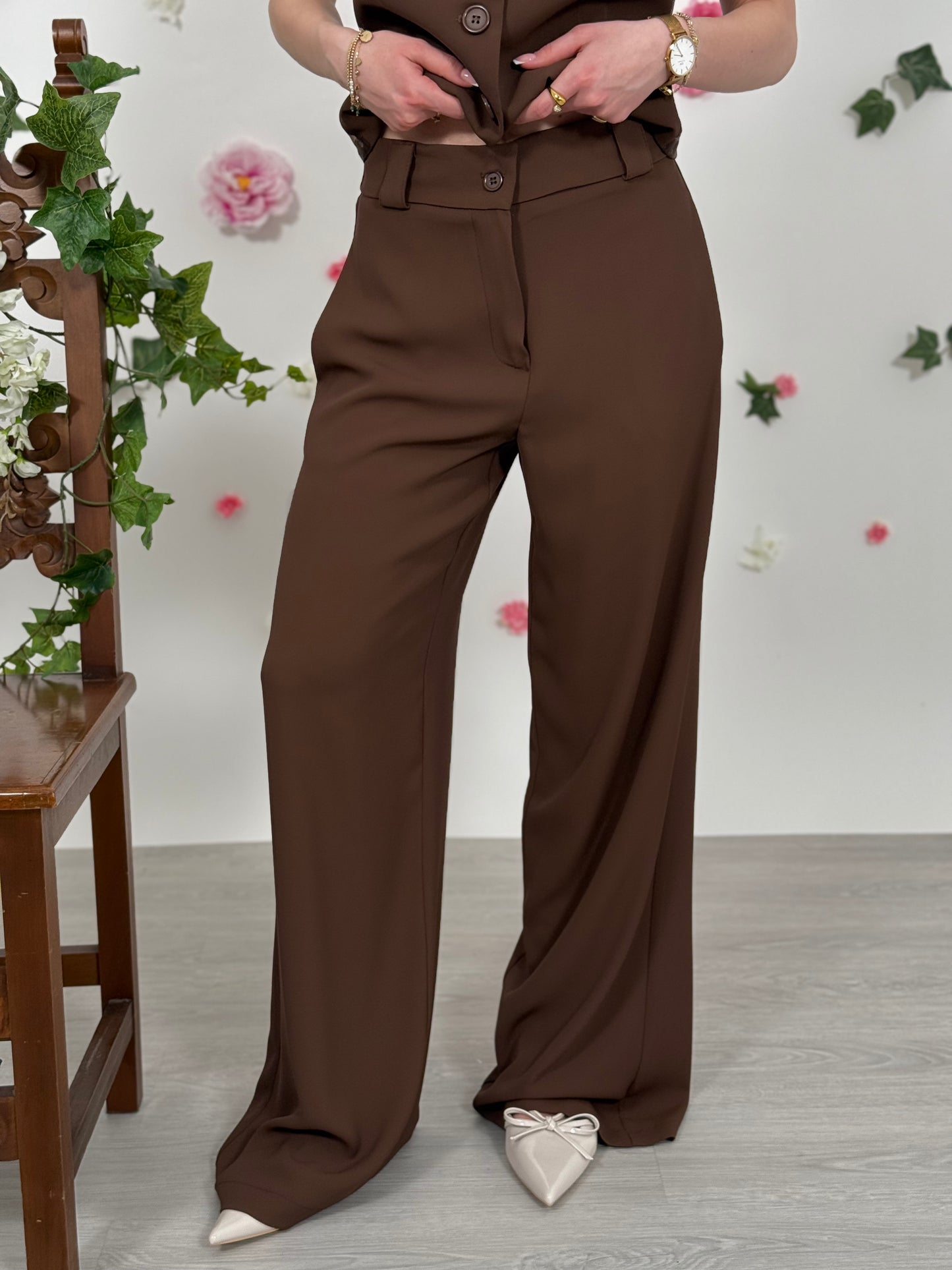 Gilet + pantalone c/ schiena trasparente