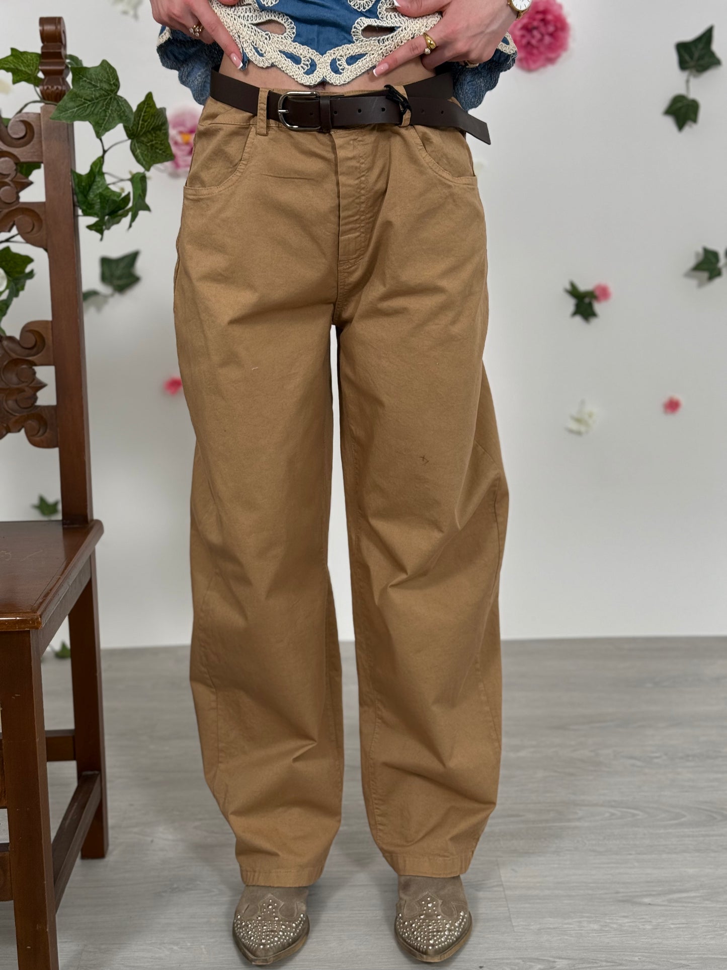 Pantalone banana cotone