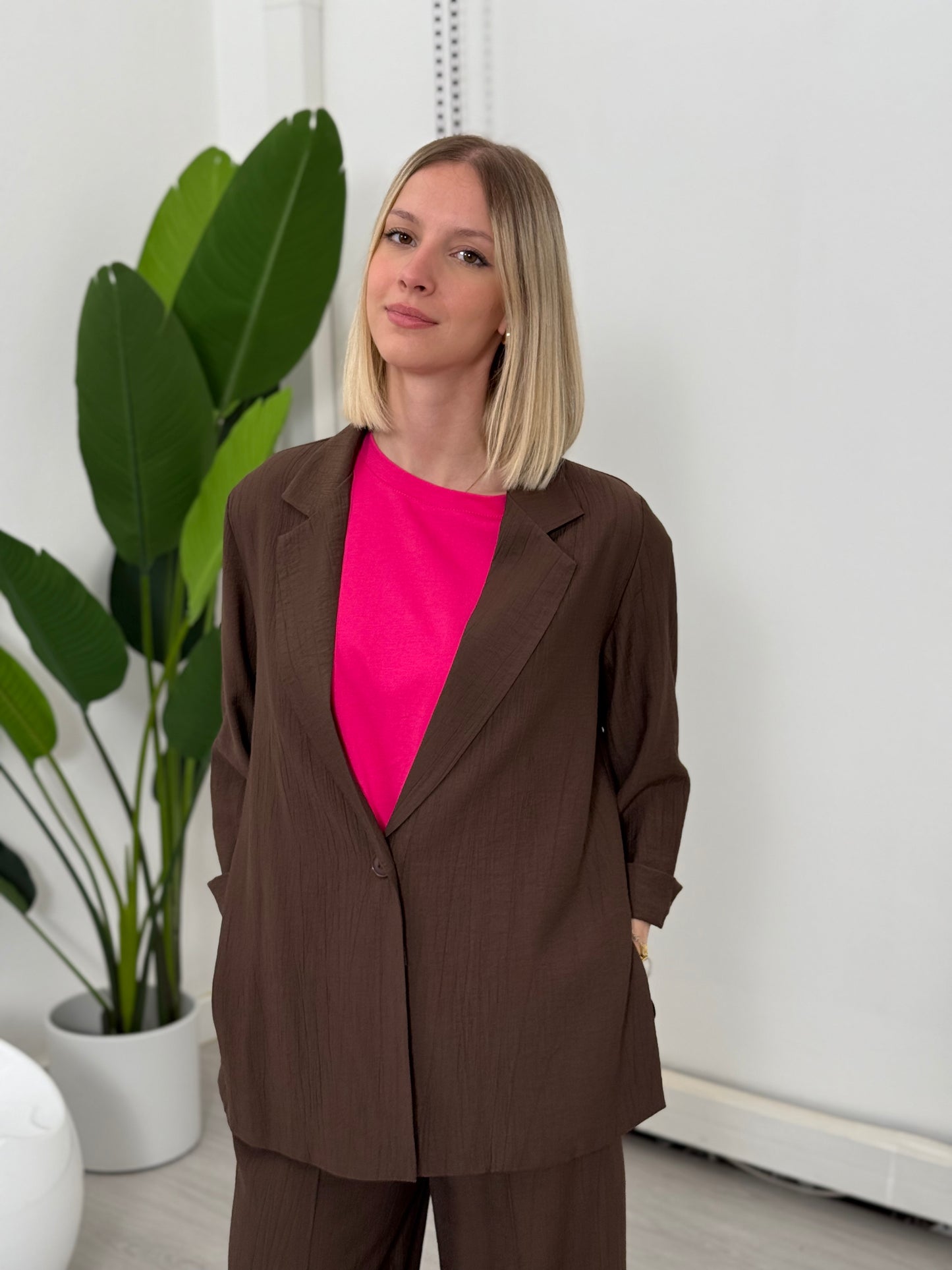 Blazer manica tre quarti