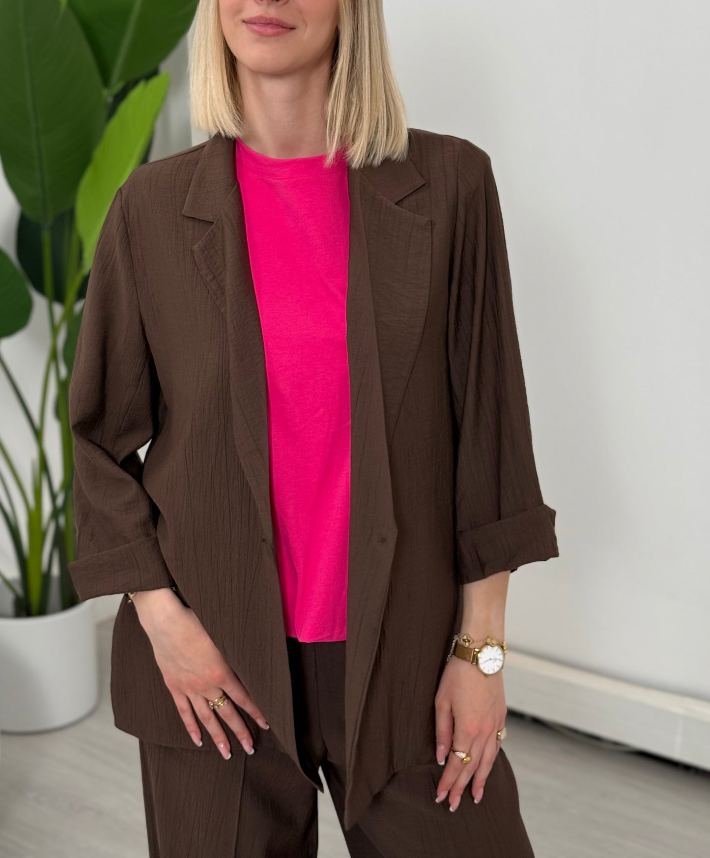 Blazer manica tre quarti