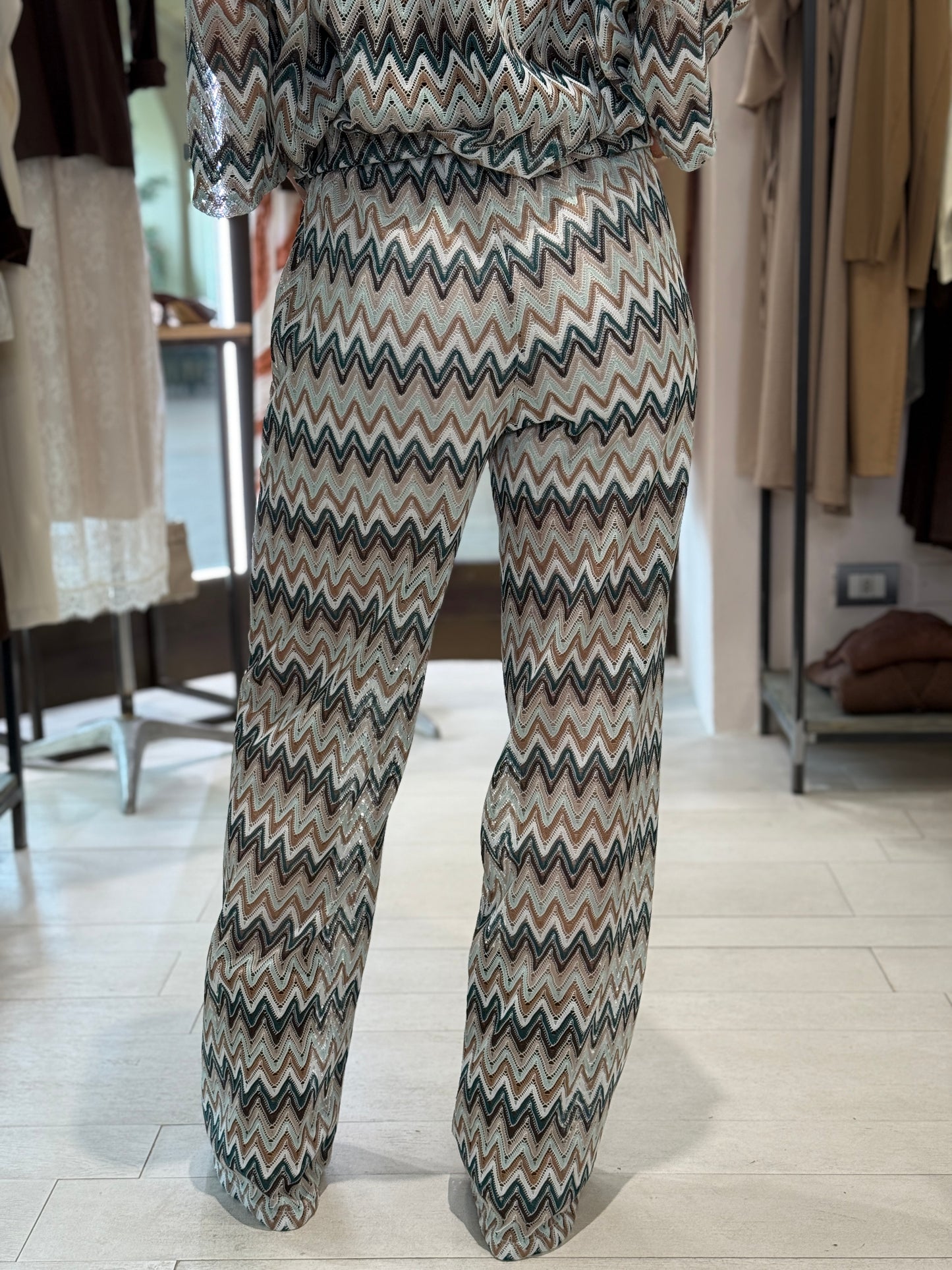 Pantalone zig zag