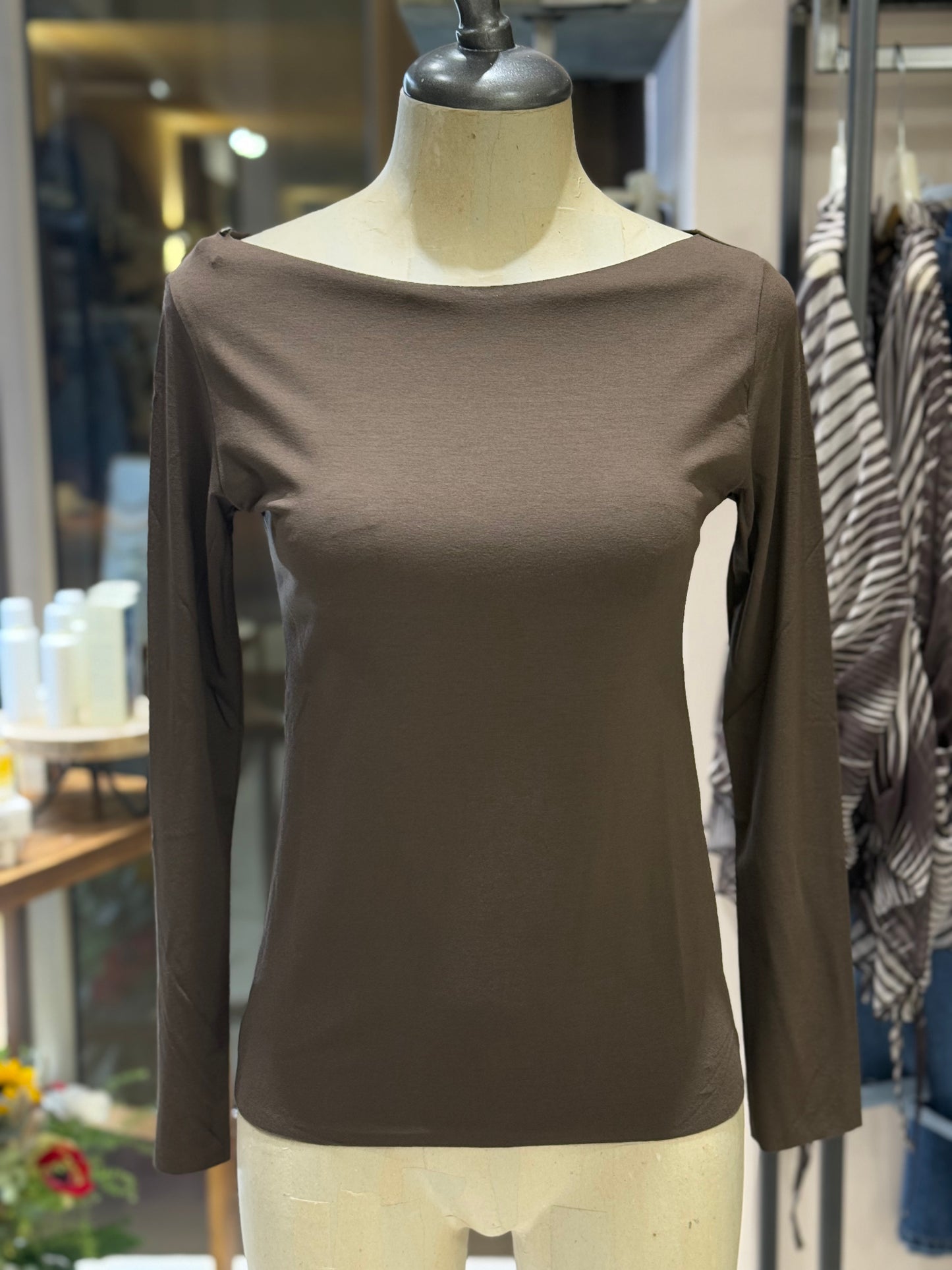 T-shirt slim manica lunga