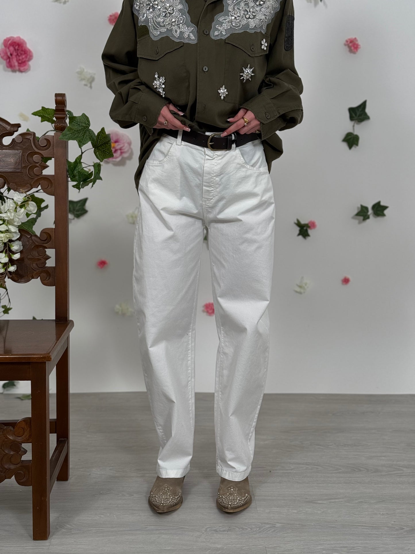 Pantalone banana cotone