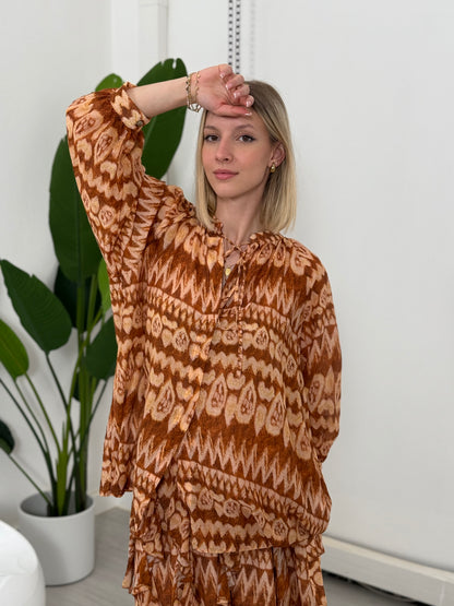 camicia coreana misto seta