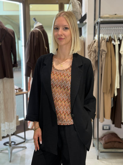 Blazer manica tre quarti