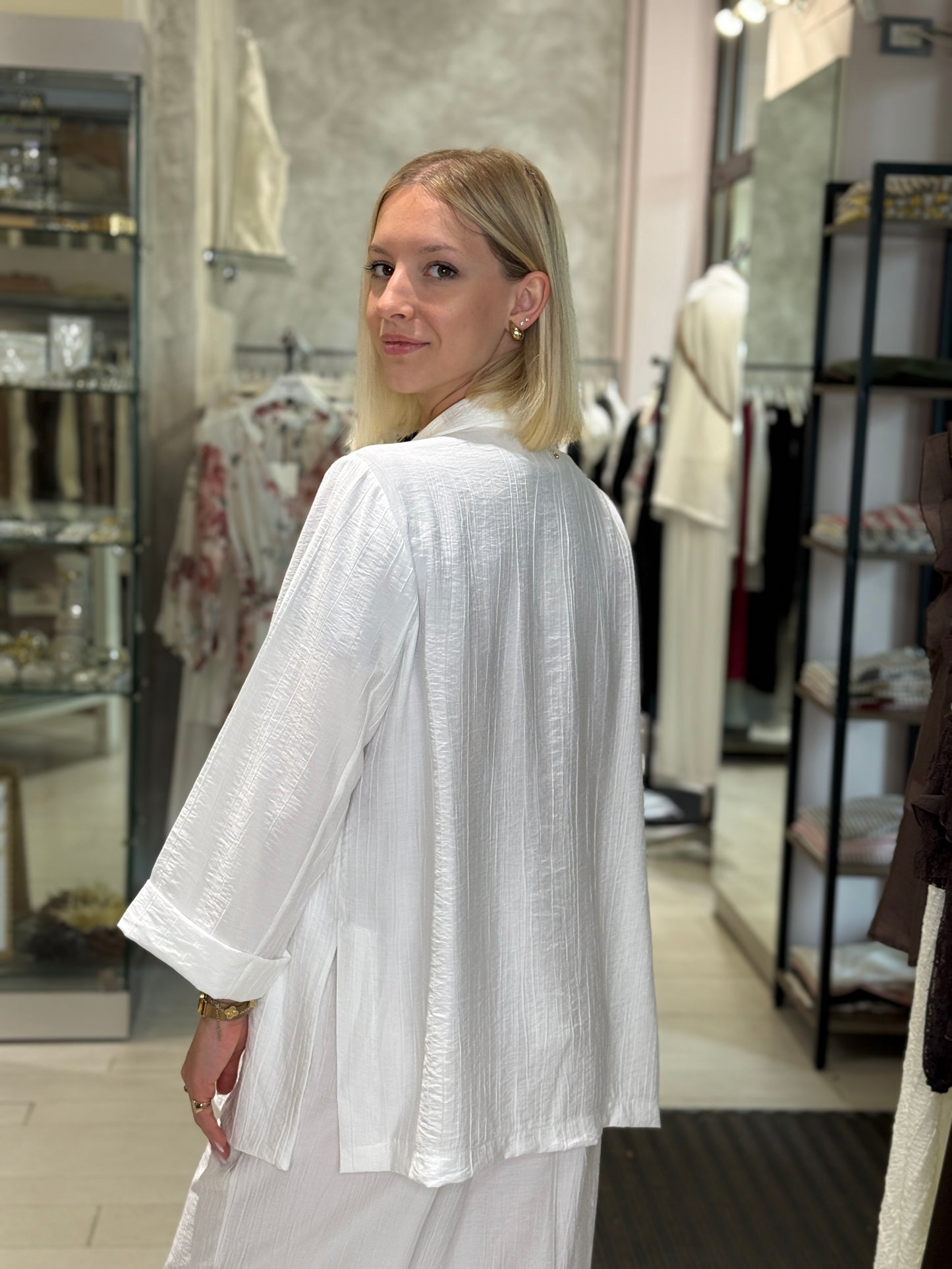 Blazer manica tre quarti