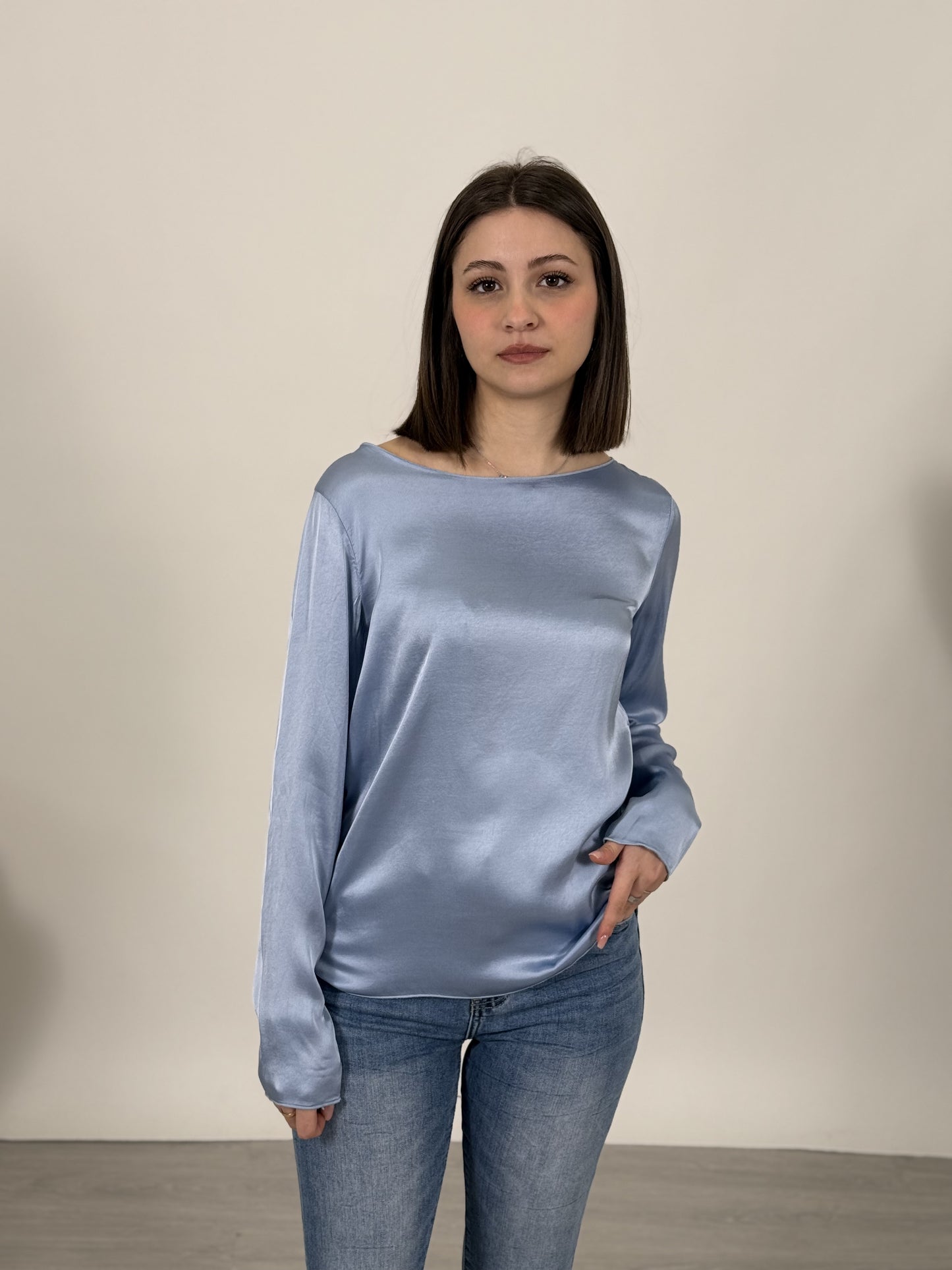 Blusa manica lunga fluida