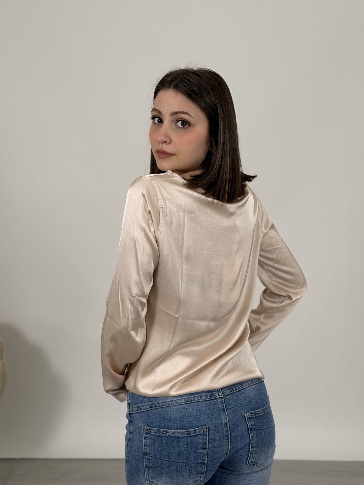 Blusa manica lunga fluida